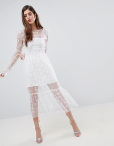Платье миди из тюля For Love and Lemons - Белый