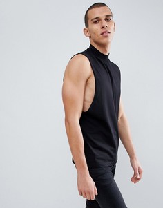 Черная майка с заниженными проймами ASOS DESIGN - Черный