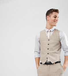 Приталенный жилет в клетку Noak Wedding - Бежевый