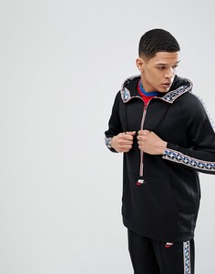 Худи черного цвета на молнии с полосками сбоку Nike AJ2296-010 - Черный