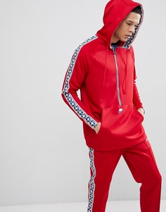 Худи красного цвета на молнии с полосками сбоку Nike AJ2296-687 - Красный