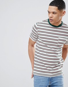 Белая футболка в полоску River Island - Белый