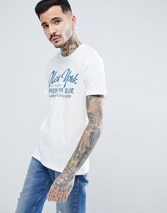Премиум-футболка с винтажным принтом Jack &amp; Jones - Белый