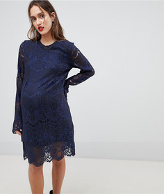 Кружевное платье Mamalicious Premium - Темно-синий Mama.Licious