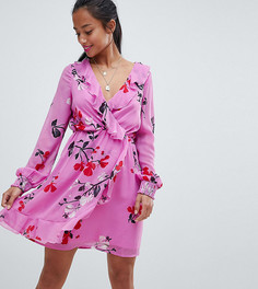 Платье с запахом и цветочным принтом Vero Moda Petite - Мульти