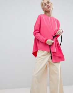Трикотажный топ ASOS WHITE - Розовый