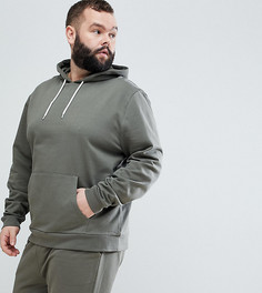 Худи цвета хаки ASOS PLUS - Зеленый
