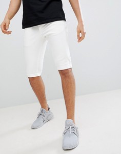 Белые джинсовые шорты скинни Mennace - Белый