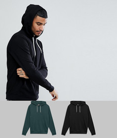 2 худи (черный, зеленый) ASOS - СКИДКА - Мульти
