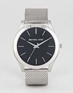 Серебристые часы Michael Kors MK8606 Runway 44 мм - Серебряный