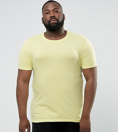 Желтая обтягивающая футболка ASOS PLUS - Желтый