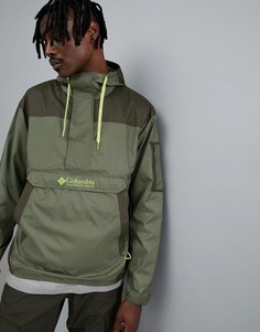 Зеленая легкая складываемая куртка с капюшоном Columbia Challenger - Зеленый