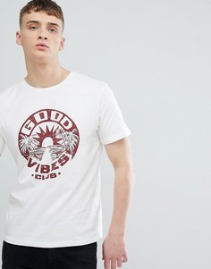 Футболка с принтом Jack &amp; Jones Originals Good Vibes - Белый