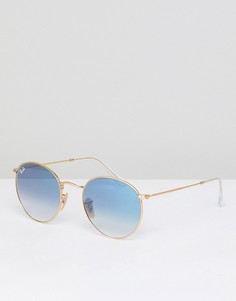 Круглые солнцезащитные очки Ray-Ban 0RB3447N - Золотой