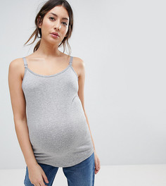 Топ для кормления с бретельками на застежках-зажимах ASOS MATERNITY - Серый