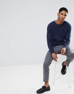Темно-синий джемпер с круглым вырезом Burton Menswear - Темно-синий