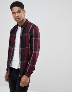 Бордовая рубашка в клетку Burton Menswear - Красный