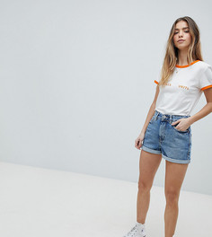 Голубые джинсовые шорты в винтажном стиле ASOS DESIGN Petite - Синий