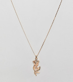 Ожерелье с подвеской в виде розы Reclaimed Vintage - Золотой