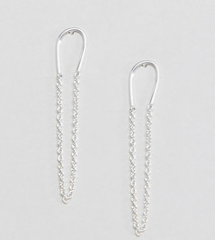 Серебряные серьги-подвески ASOS DESIGN - Серебряный