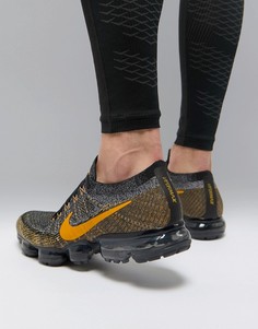 Серые кроссовки Nike Running VaporMax Flyknit Bumblebee 849558-021 - Серый