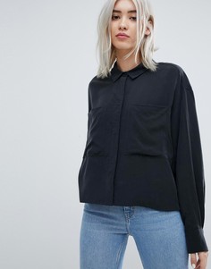 Укороченная блузка Weekday - Черный