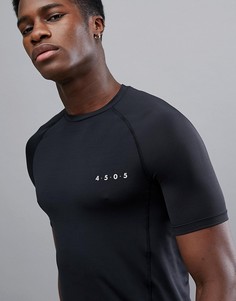 Темно-серая обтягивающая футболка из быстросохнущей ткани ASOS 4505 - Серый