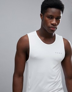 Белая обтягивающая майка из быстросохнущей ткани ASOS 4505 - Белый