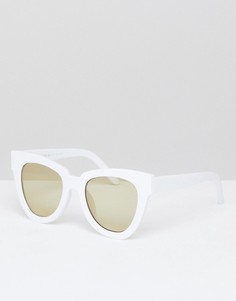 Белые солнцезащитные очки кошачий глаз AJ Morgan - Белый