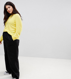 Широкие льняные брюки ASOS CURVE - Черный