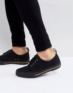 Черные парусиновые кеды Dr Martens Pressler - Черный