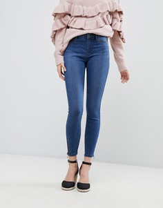 Супероблегающие джинсы с молниями Vero Moda - Синий