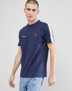 Темно-синяя футболка с отделкой лентой на рукавах ellesse - Темно-синий