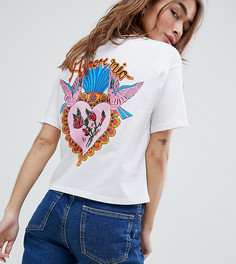 Футболка с принтом на спине Mi Amore ASOS DESIGN Petite - Белый