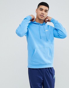 Худи из флиса синего цвета Nike Club 804346-413 - Синий