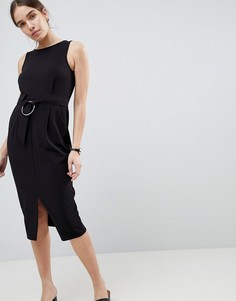 Платье-футляр с кольцом ASOS DESIGN - Черный