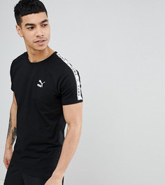 Черная футболка с фирменной лентой Puma эксклюзивно для ASOS - Черный