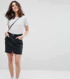 Черная выбеленная джинсовая мини‑юбка ASOS DESIGN Petite - Черный