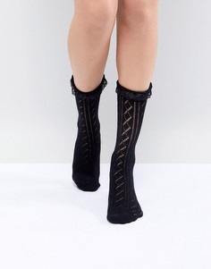 Кружевные носки с оборками ASOS DESIGN - Черный