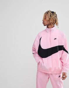 Розовая куртка на молнии с крупным логотипом-галочкой Nike Vaporwave AJ2696-686 - Розовый