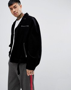 Черная байкерская оверсайз-куртка ASOS - Черный