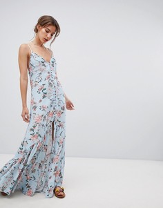 Платье макси с цветочным принтом Flynn Skye - Синий