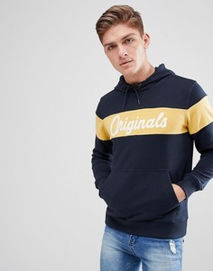 Худи с фирменным принтом Jack &amp; Jones Originals - Темно-синий