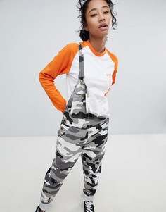 Oversize-футболка с контрастными рукавами реглан Dickies - Оранжевый