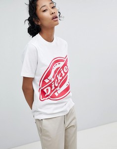 Oversize-футболка с большим логотипом Dickies - Белый