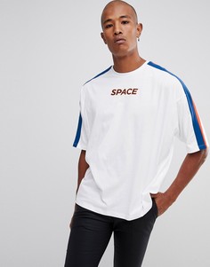 Свободная футболка с принтом ASOS DESIGN - Белый