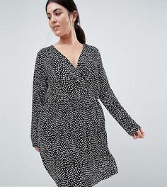 Платье в горошек с запахом ASOS DESIGN Curve - Мульти