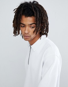 Белая свободная футболка-поло Mennace - Белый