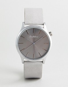 Часы с кожаным ремешком Bratleboro Tayrona Monogrey 38 мм - Серый