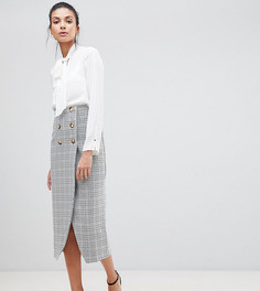Двубортная юбка-карандаш в клетку ASOS DESIGN Tall - Мульти